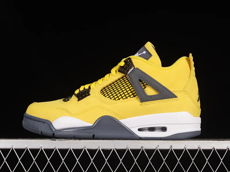 All categories Air Jordan Jordan series basketball shoes Air Jordan 4 LJR version Air Jordan 4 Retro "Lightning" AJ4 Joe 4 replica white and yellow electric mother CT8527-700